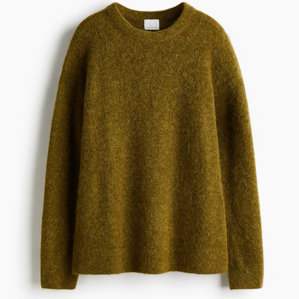 H&M Premium Selection Alpaca-Blend Oversize Sweater(olive green) NWT. Medium